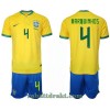 Brasil Marquinhos 4 Hjemme VM 2022 - Barn Draktsett
